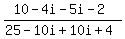 %2810-4i-5i-2%29%2F%2825-10i%2B10i%2B4%29