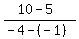 %2810-5%29%2F%28-4-%28-1%29%29