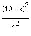 %2810-x%29%5E2+%2F+4%5E2
