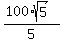 %28100%2Asqrt%285%29%29%2F5