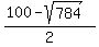 %28100-sqrt%28784%29%29%2F2