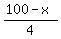 %28100-x%29%2F4