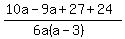 %2810a+-+9a+%2B+27+%2B+24%29%2F%286a%28a-3%29%29