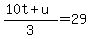 %2810t%2Bu%29%2F3=29