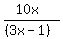 %2810x%29%2F%28%283x-1%29%29