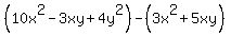 %2810x%5E2-3xy%2B4y%5E2%29-%283x%5E2%2B5xy%29