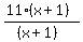 %2811%28x+%2B+1%29%29%2F%28%28x%2B1%29%29