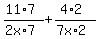 %2811%2A7%29%2F%282x%2A7%29+%2B+%284%2A2%29%2F%287x%2A2%29