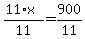 %2811%2Ax%29%2F11+=+900%2F11