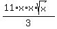 %2811%2Ax%2Ax%2Asqrt%28x%29%29%2F3