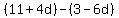 %2811%2B4d%29-%283-6d%29