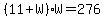 %2811%2BW%29W=276