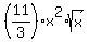 %2811%2F3%29x%5E2%2Asqrt%28x%29
