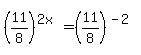 %2811%2F8%29%5E%282x%29+=+%2811%2F8%29%5E%28-2%29