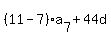 %2811-7%29%2Aa%5B7%5D+%2B+44d