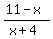 %2811-x%29%2F%28x%2B4%29