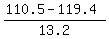 %28110.5+-+119.4%29%2F13.2