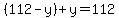 %28112-y%29%2By=112
