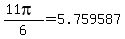 %2811pi%29%2F6+=+5.759587