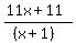 %2811x+%2B+11%29%2F%28%28x%2B1%29%29