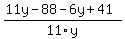 %2811y-88+-+6y%2B41%29%2F11y