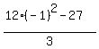 %2812%28-1%29%5E2-27%29%2F3+
