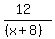%2812%29%2F%28%28x%2B8%29%29