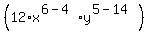 %2812%2Ax%5E%286-4%29y%5E%285-14%29%29