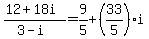 %2812%2B18i%29%2F%283-i%29=9%2F5%2B%2833%2F5%29i