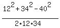 %2812%5E2+%2B+34%5E2+-+40%5E2%29%2F%282%2A12%2A34%29