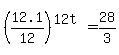 %2812.1%2F12%29%5E%2812t%29+=+28%2F3