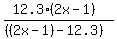 %2812.3%282x-1%29%29%2F%28%28%282x-1%29-12.3%29%29