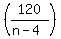 %28120%2F%28n-4%29%29