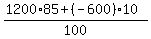 %281200%2A85%2B%28-600%29%2A10%29%2F100