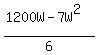 %281200W-7W%5E2%29%2F6