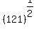 %28121%29%5E%281%2F2%29