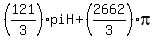 %28121%2F3%29piH%2B%282662%2F3%29+pi