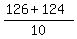 %28126%2B124%29%2F10