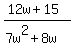 %2812w%2B15%29%2F%287w%5E2%2B8w%29
