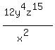 %2812y%5E4z%5E15%29%2F%28x%5E2%29+