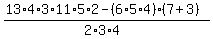 %2813%2A4%2A3%2A11%2A5%2A2-%286%2A5%2A4%29%287%2B3%29%29%2F%282%2A3%2A4%29