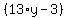 %2813%2Ay-3%29