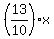 %2813%2F10%29x