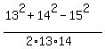 %2813%5E2%2B14%5E2-15%5E2%29%2F%282%2A13%2A14%29