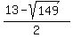 %2813-sqrt%28149%29%29%2F2