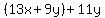 %2813x%2B9y%29%2B11y