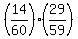 %2814%2F60%29%2A%2829%2F59%29