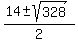 %2814+%2B-+sqrt%28328%29%29%2F2