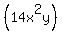 %2814+x%5E2y%29