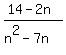 %2814-2n%29%2F%28n%5E2-7n%29